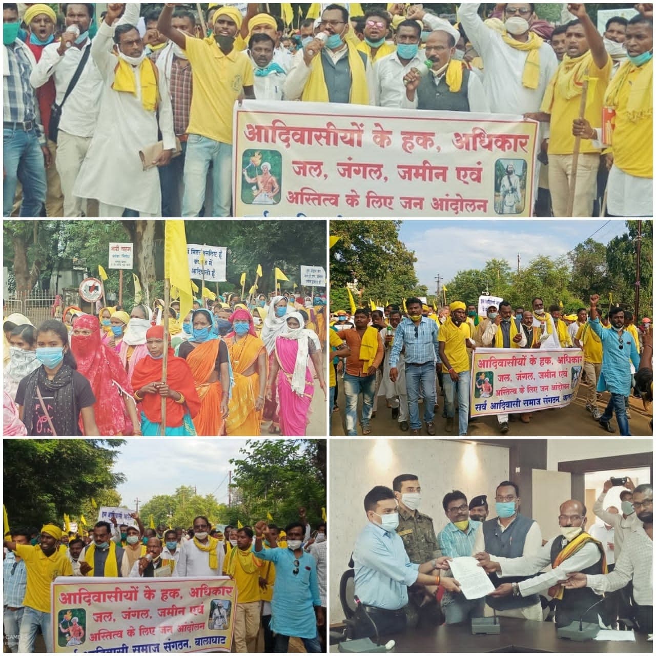 हजारों आदिवासियों ने सड़क पर उतरकर किया शक्ति प्रदर्शन, सरकार के सामने रखी मांगें