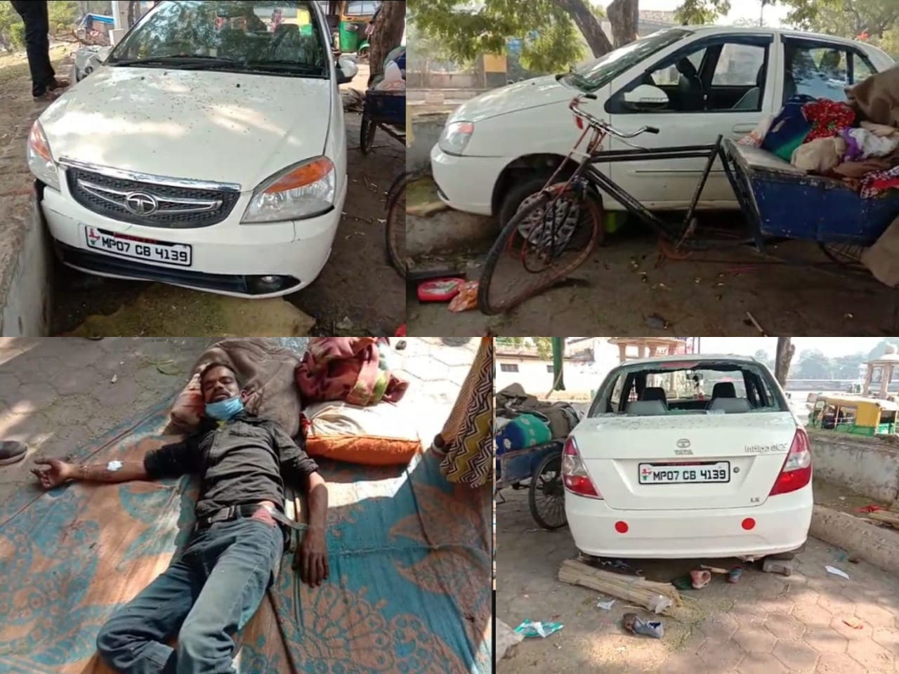 शराबी युवक ने सोते हुए मजदूरों पर चढ़ाई कार, अस्पताल में नहीं मिला इलाज
