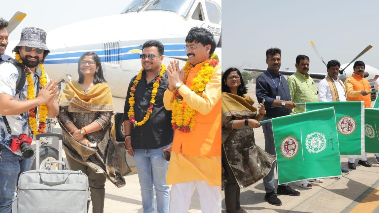 ऐतिहासिक नगरी ग्वालियर पहुंचा “पीएमश्री पर्यटन वायु सेवा”का पहला विमान, हरी झंडी दिखाकर भोपाल वापस