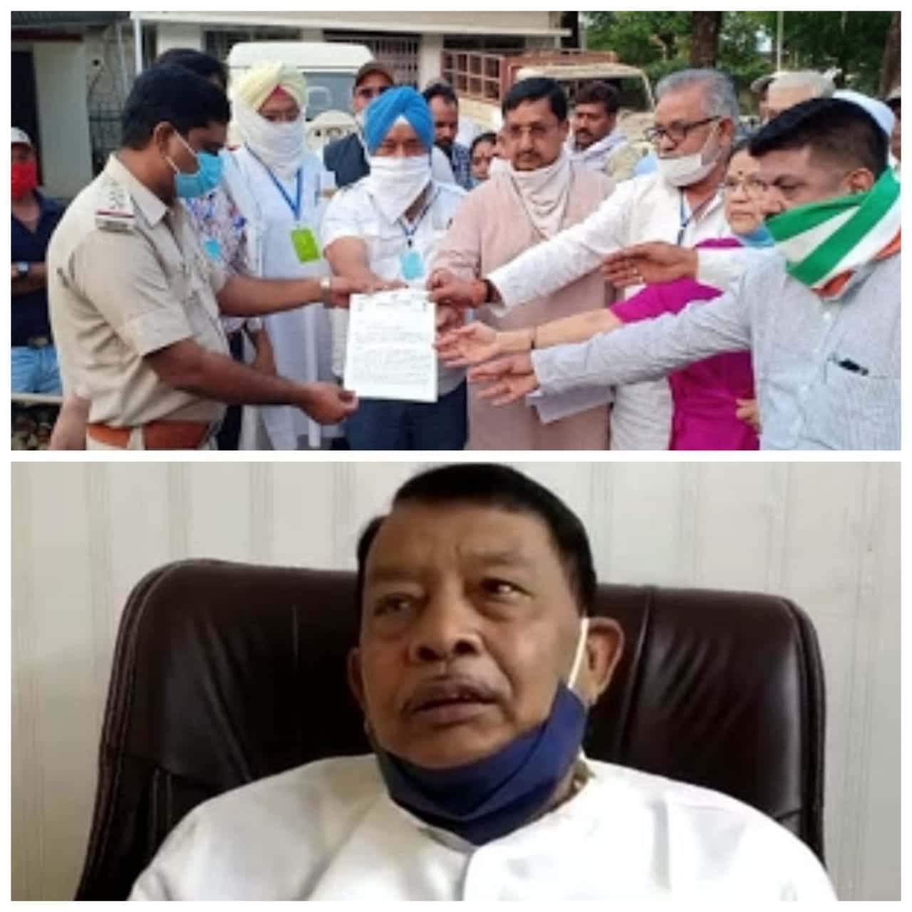 कांग्रेस ने की बिसाहूलाल सिंह के खिलाफ एफआईआर दर्ज करने की मांग