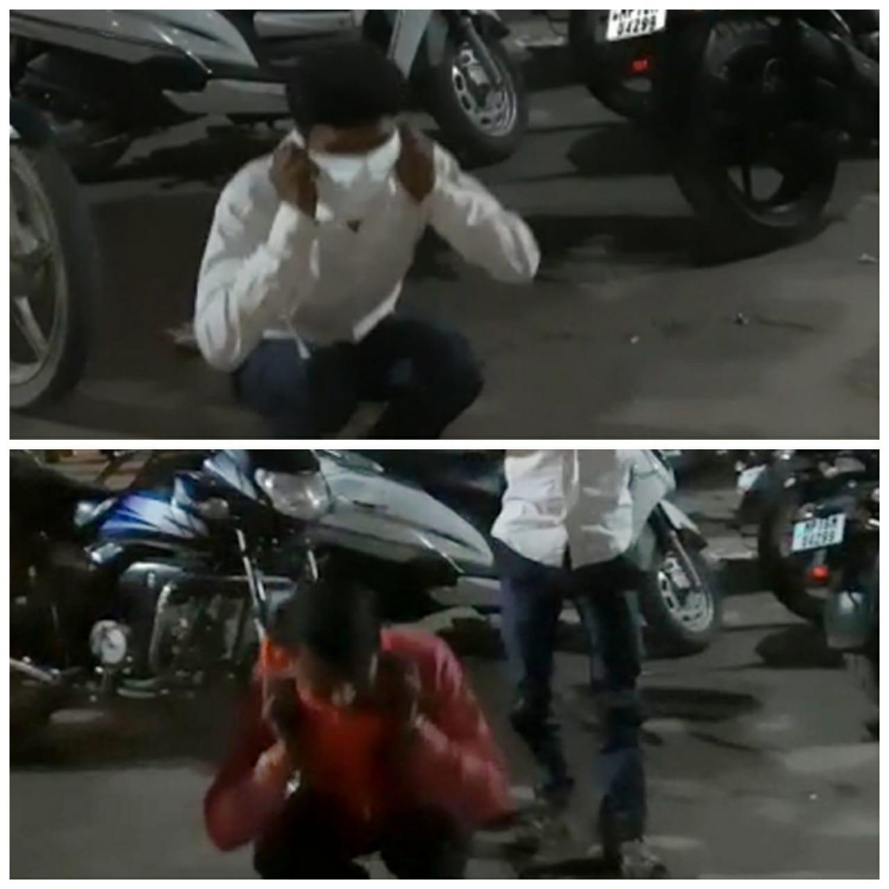 प्रशासन की सख्ती, Mask ना लगाने वालों से लगवाई उठक-बैठक