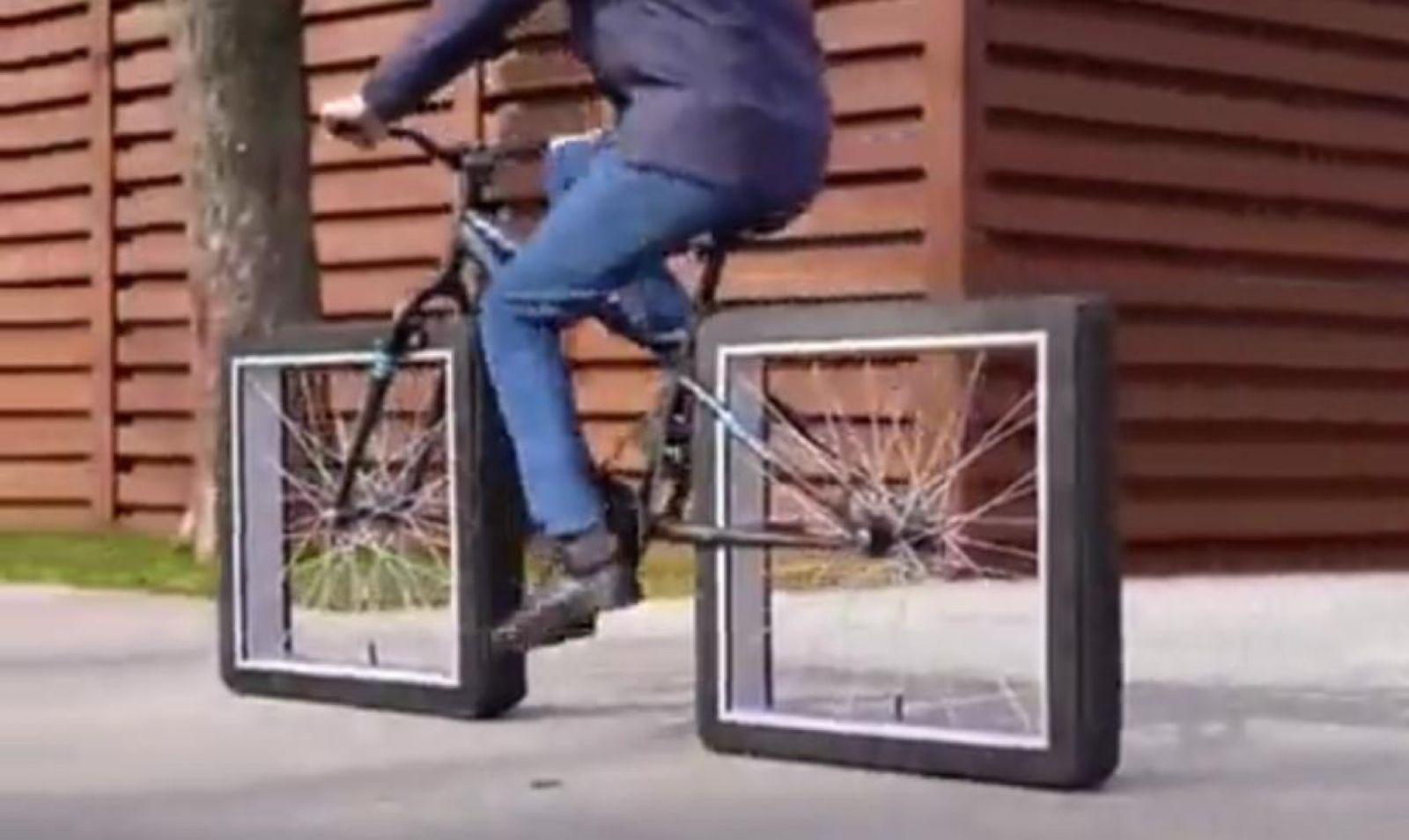 Viral Video : क्या आपने देखी है चौकोर पहिये वाली साइकिल, देखिए नयी तकनीक