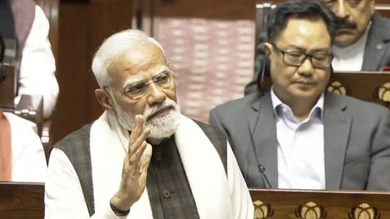 राज्यसभा में गरजे प्रधानमंत्री, ‘मोदी तेरी कब्र खुदेगी’ नारे पर कांग्रेस को घेरा, गिनाए आर्टिकल 370 हटाने जैसे काम