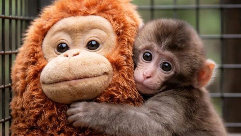 नन्हे बंदर पंच ने जीता इंटरनेट यूजर्स का दिल, सॉफ्ट टॉय को मानता है मां, कई तस्वीरें-वीडियो वायरल