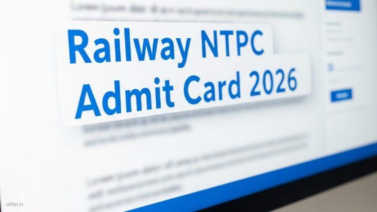 Railway NTPC Admit Card 2026: रेलवे कभी भी जारी कर सकता है एनटीपीसी ग्रेजुएट सीबीटी 1 के एडमिट कार्ड, यहां से आसान स्टेप्स में करें डाउनलोड