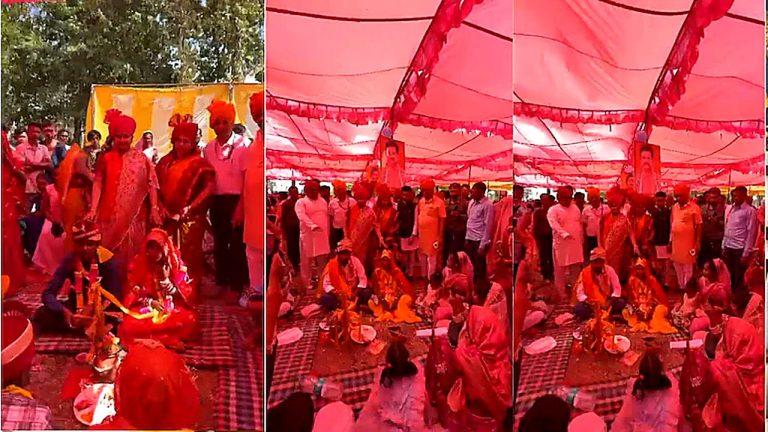 सतना में CM कन्या विवाह योजना का भव्य आयोजन, 200 जोड़े बंधे विवाह बंधन में, दुल्हन के डांस ने खींचा ध्यान