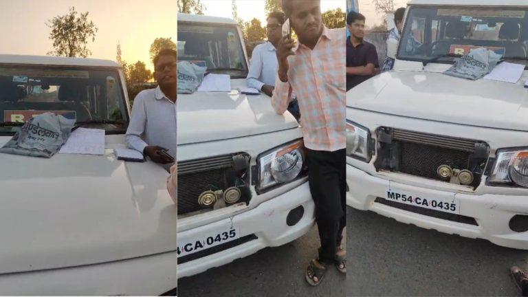 जिस गाड़ी से RTO स्टाफ काट रहा था चालान, वही वाहन उड़ा रहा नियमों की धज्जियां, सोशल मीडिया पर वीडियो वायरल