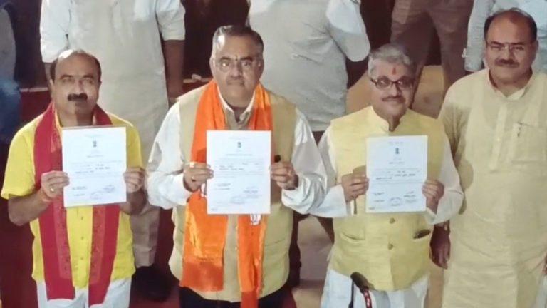 मध्यप्रदेश की तीनों राज्यसभा सीटों पर बीजेपी उम्मीदवार निर्विरोध निर्वाचित, रिटर्निंग अधिकारी ने सौंपे प्रमाण पत्र