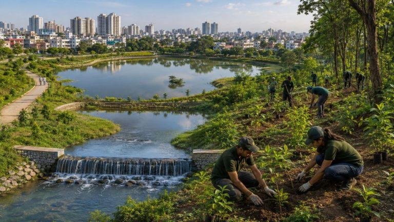 इंदौर का मेगा ग्रीन प्लान, 2.81 लाख पौधे, तालाब और चेकडैम से बढ़ेगा भूजल स्तर