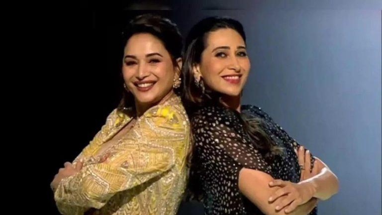 माधुरी दीक्षित और करिश्मा कपूर ने रीक्रिएट किया 3 दशक पुराना सीन, BTS वीडियो देख फैंस कर रहे गजब की डिमांड