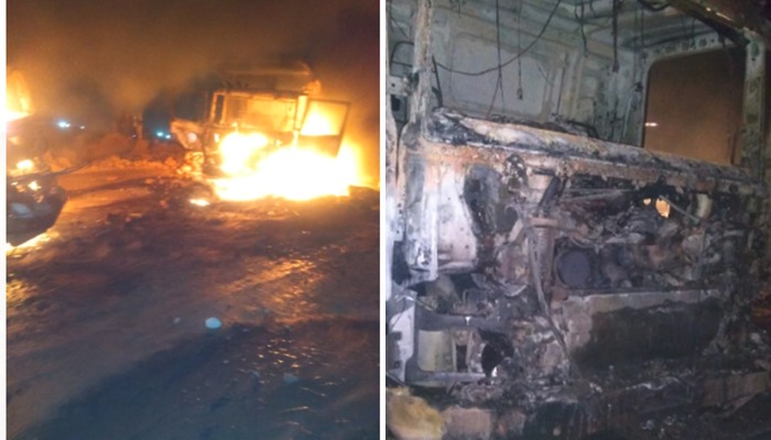 truck-collision-two-trucks-collided-in-singrauli-driver-burnt-alive-in-mp
