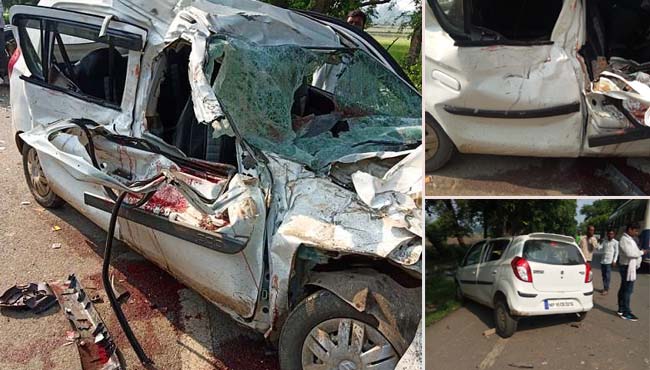 Four-pilgrims-from-chatarpur-death-during-returning-from-Chitrakoot-in-road-accident-