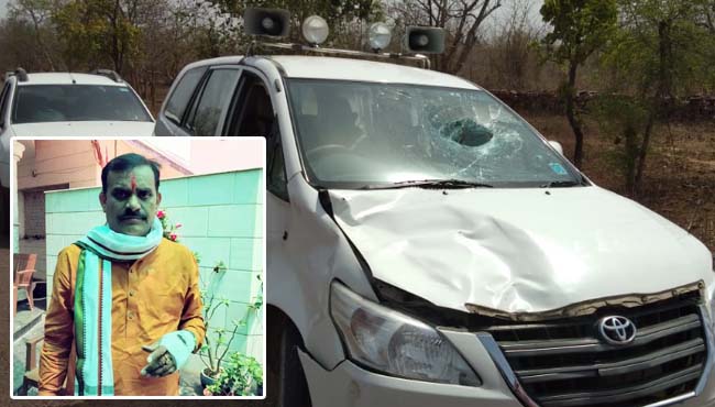 bjp-candidate-vd-sharma-road-accident-near-amanganj-katni--