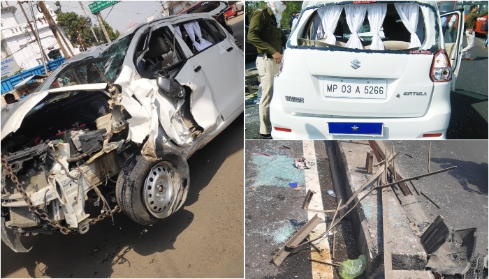 former-dig-harinarayan-chari-mishra-car-collide-with-other-vehicle-in-bhopal-2848775