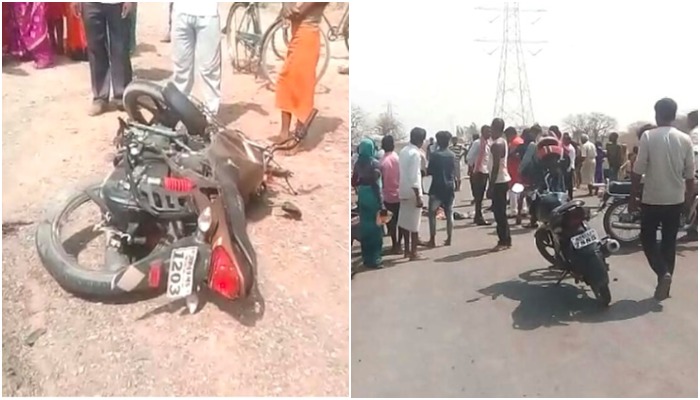 -a-road-accident-over-speeding-tempo-hits-bike-four-died-in-satna