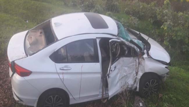 MLA-panchilal-meena-staff-car-crashed-in-sehor--injured-OSD