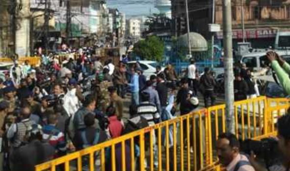 भोपाल में सीएए और एनआरसी के खिलाफ प्रोटेस्ट को पुलिस ने रोका