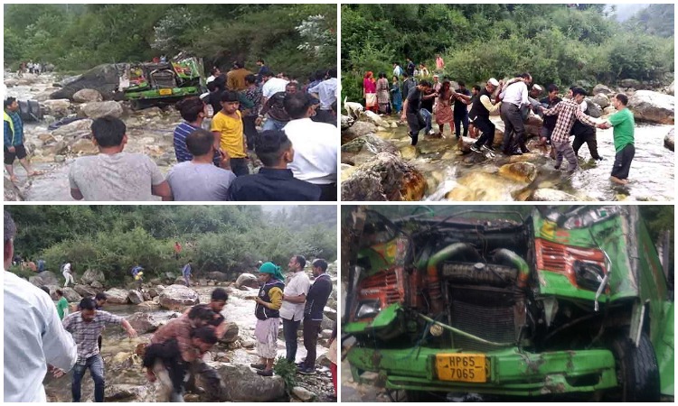 HIMIACHAL-PRADESH-accident-bus-fell-into-deep-gorge-in-kullu-district-