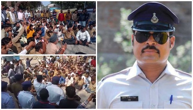 इंदौर में 'डांसिंग कॉप' के खिलाफ रिक्शा चालकों का हंगामा, कार्रवाई पर अड़े