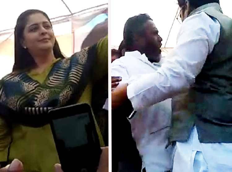 beatings-between-congress-workers-infront-nagma-mp-elections-in-shivpuri