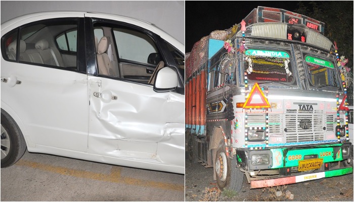 Ujjain-adg-madukumar-car-collided-with-truck-was-returning-from-mahakal-darshan