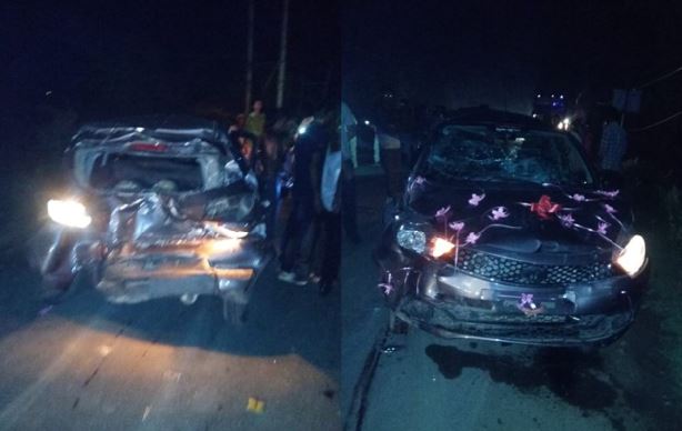 भीषण सड़क हादसा: अज्ञात वाहन ने 2 कारों को मारी टक्कर, 3 की दर्दनाक मौत, कई घायल