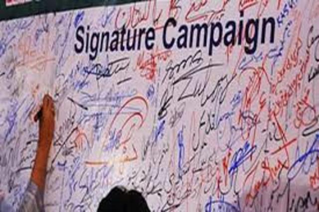 राजधानी में एनआरसी-सीएए के खिलाफ चला हस्ताक्षर अभियान