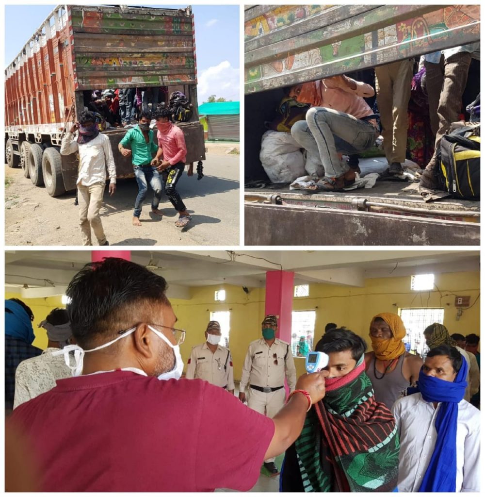 120 मजदूरों से भरे ट्रक को पुलिस ने रोका, मेडिकल परीक्षण के बाद किया रवाना