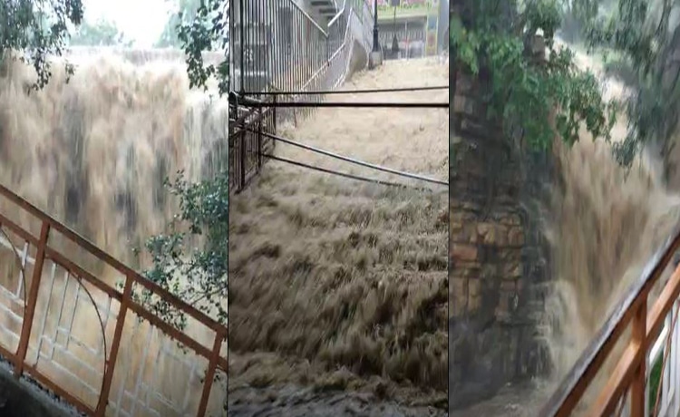 मूसलाधार बारिश से जलमग्न हुआ जटाशंकर धाम, वीडियो में देखिए मनमोहक दृश्य