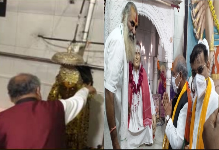 केंद्रीय मंत्री और भाजपा प्रदेशाध्यक्ष ने की पूजा अर्चना, कार्यकर्ताओं ने मंत्रियों का किया भव्य स्वागत
