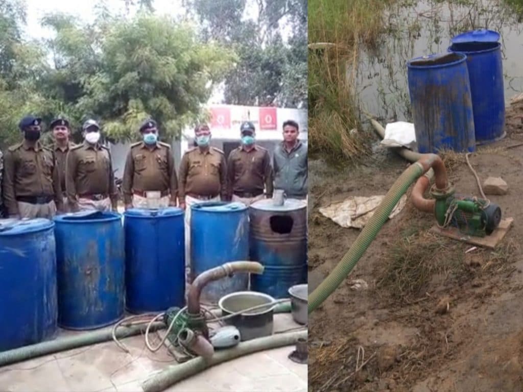 Morena : पुलिस ने गन्दे पानी से कच्ची शराब बनाने वाली भट्टी पकड़ी, फरार आरोपियों की तलाश जारी