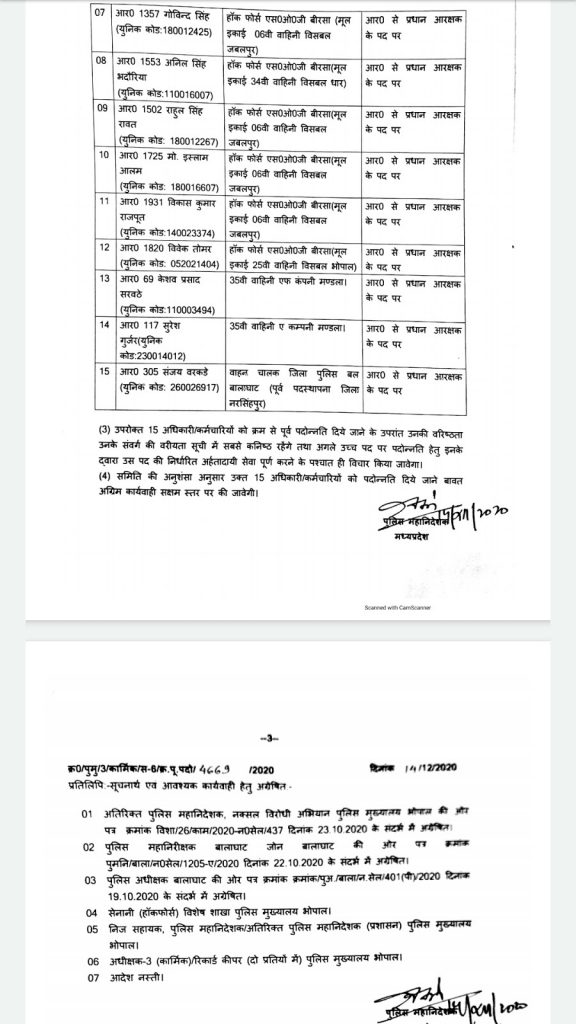 नक्सली मुठभेड़ का इनाम, 15 पुलिसकर्मियों को मिला आउट ऑफ टर्न प्रमोशन