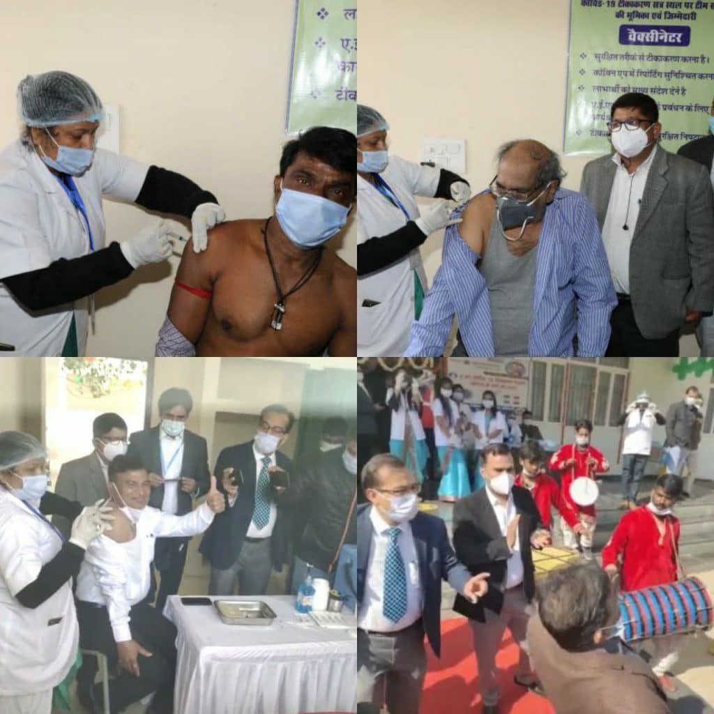 Gwalior-सफाईकर्मी रघुवीर को लगा पहला मंगल टीका, ढोल नगाड़ों पर नाचे सभी