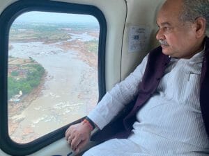 केंद्रीय मंत्री तोमर का मुरैना श्योपुर हवाई दौरा, युद्ध स्तर पर राहत पहुंचाने के निर्देश