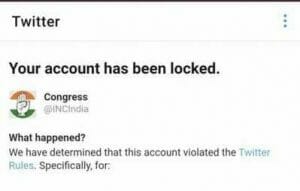 Congress का आधिकारिक अकाउंट Twitter ने किया ब्लॉक, नियमों का दिया हवाला