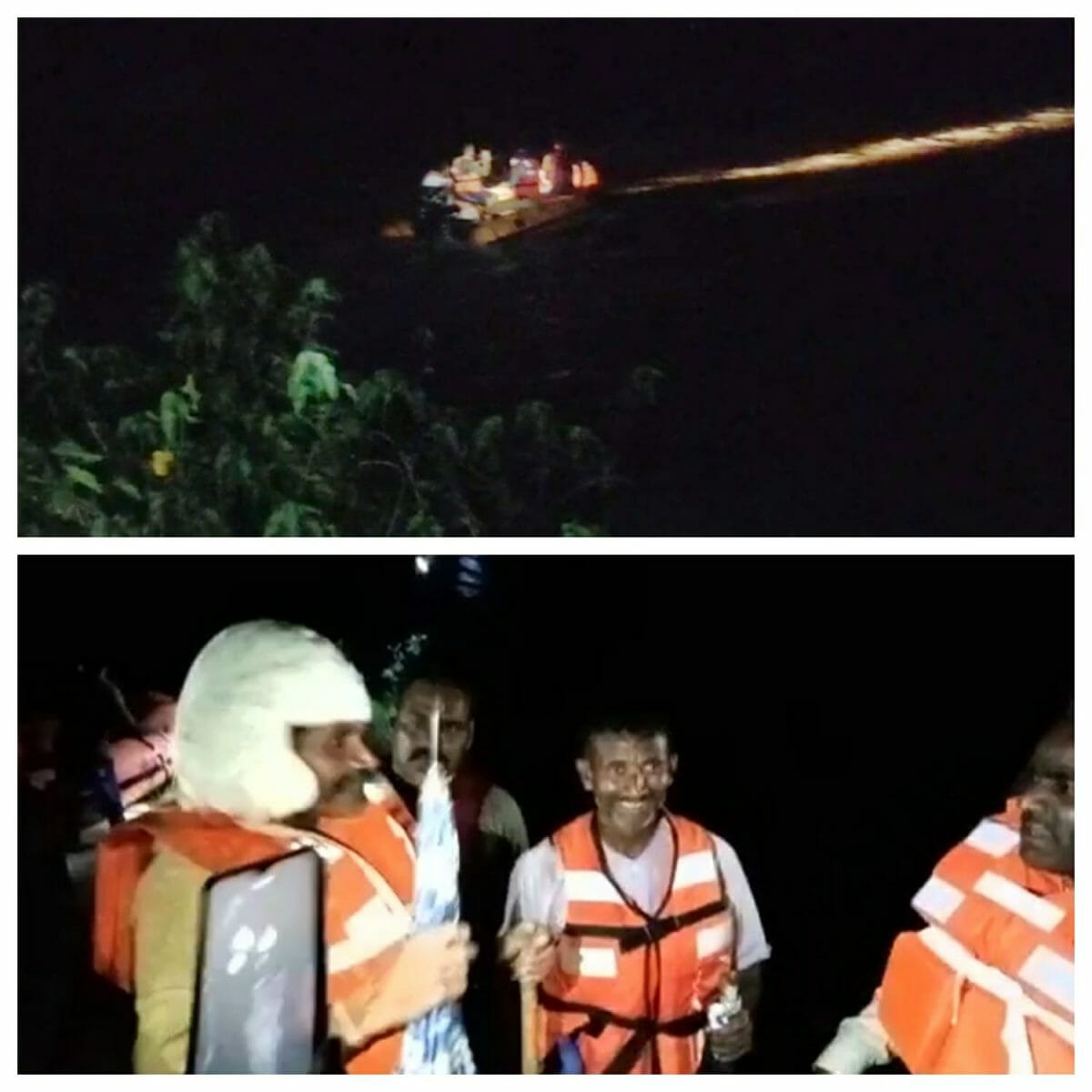 राजगढ़- नदी का जलस्तर बढ़ने से टापू पर फंसे 2 ग्रामीण, होमगार्ड टीम ने अंधेरे में किया रेस्क्यू