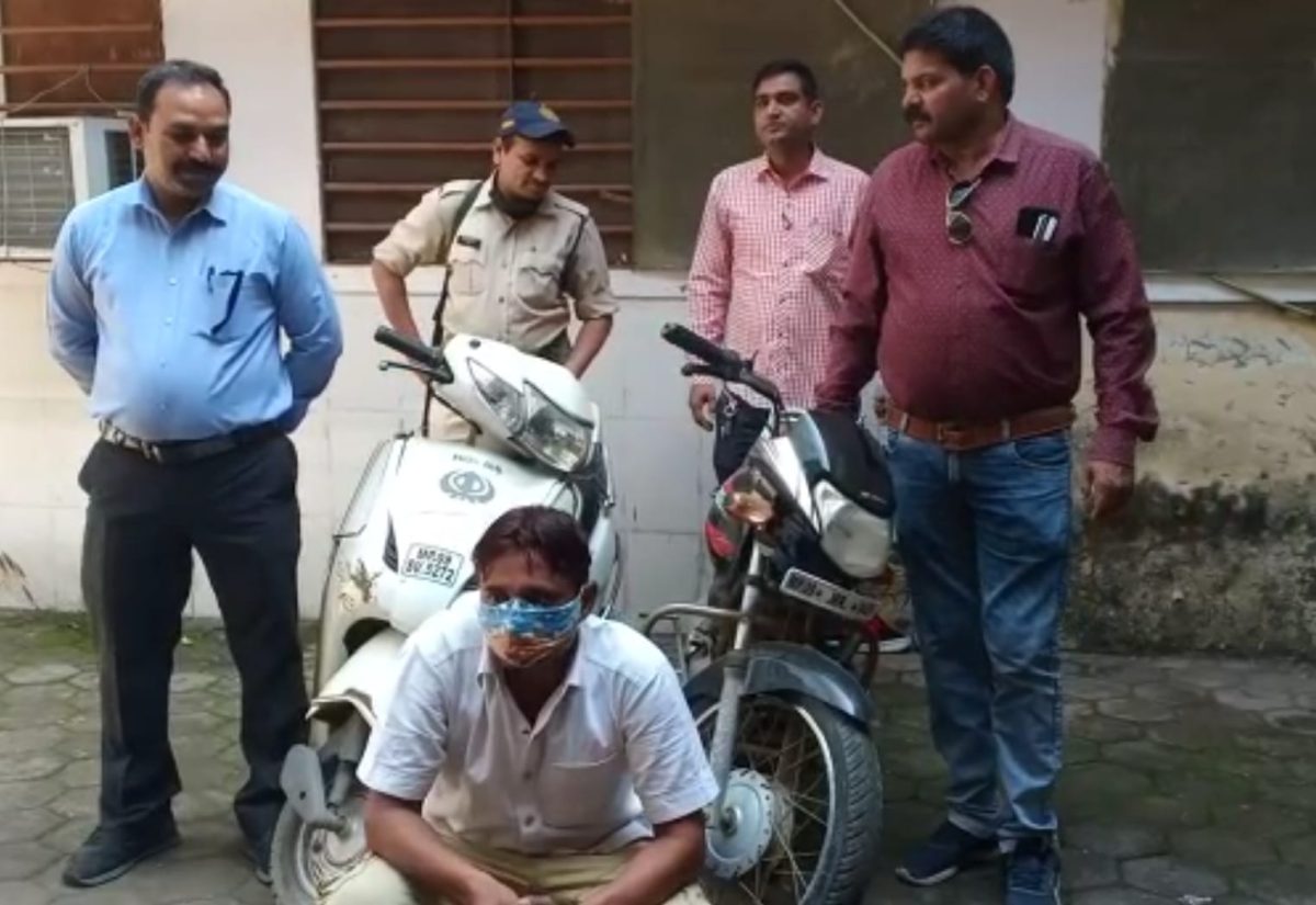 Indore news : वाहन चोर की करतूत CCTV से हुई उजागर, 2 वाहन सहित गिरफ्तार