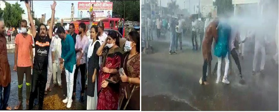 Lakhimpur Kheri Violence : कांग्रेस के पुतला दहन प्रदर्शन पर प्रशासन ने फेरा पानी, विरोध जारी