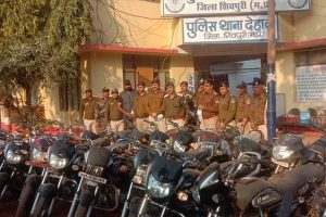 शिवपुरी : पुलिस ने चोर गिरोह का किया पर्दाफाश, 41 बाइक बरामद
