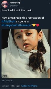 वायरल हो रहा Filmfare द्वारा शेयर किया गया एक छोटी बच्ची का विडियो , हो रही है आलोचना