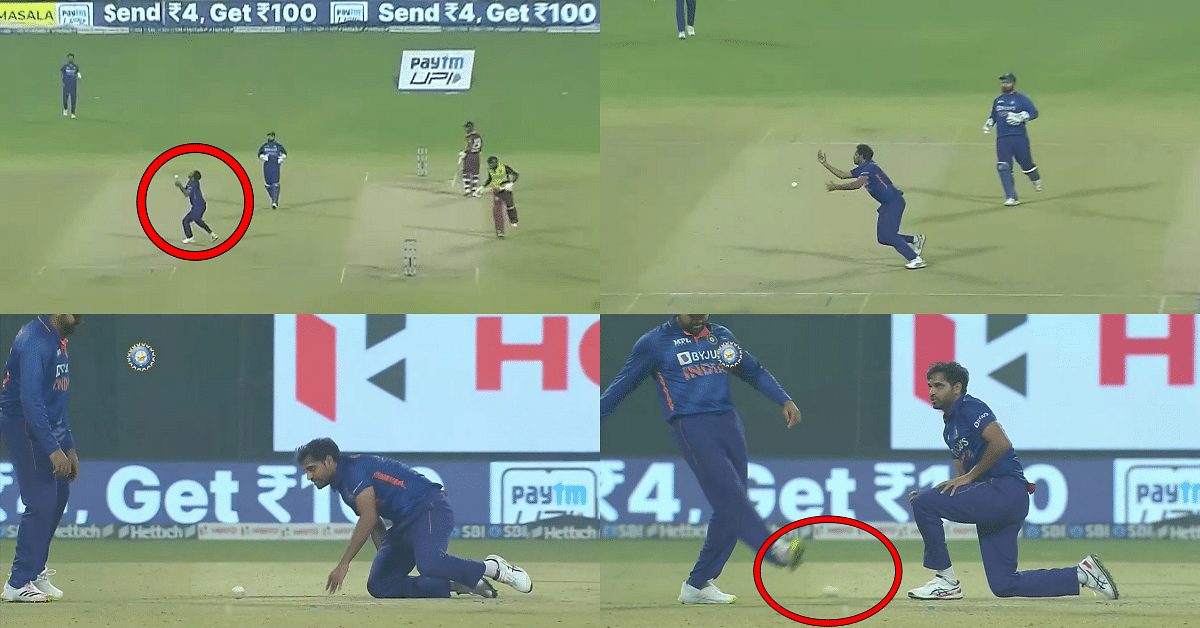 दूसरे T20 में भुवनेश्वर ने छोड़ा कैच तो गुस्साए रोहित शर्मा ने गेंद को मारी लात