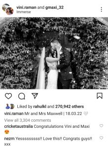 Maxwell को मिली हिंदुस्तानी दुल्हनियां, विनी रमन से रचाई शादी