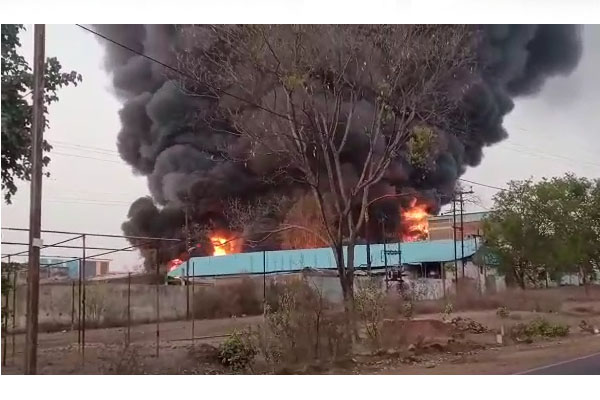 Jabalpur News : मनेरी इंडस्ट्रियल प्लांट में लगी भीषण आग, लाखों रुपए का माल जलकर खाक