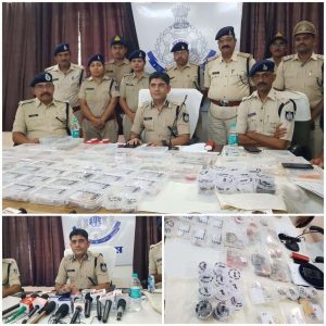 रीवा पुलिस ने 82 चोरियों का किया खुलासा, 8 बदमाश गिरफ्तार