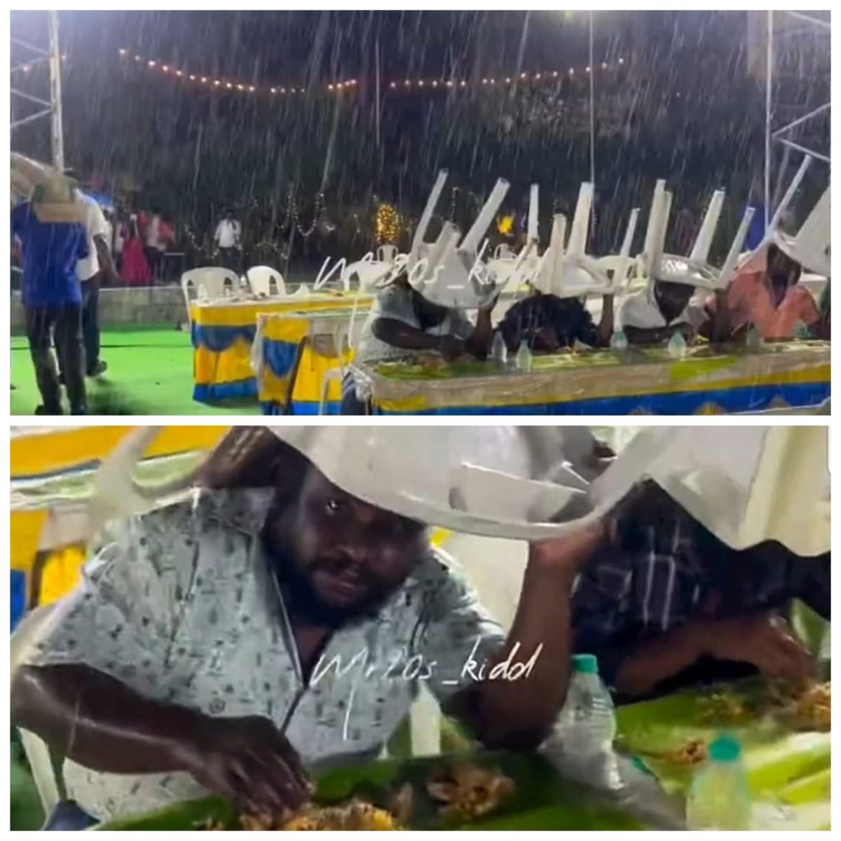 Funny Video : शादी में होने लगी बारिश, खाना खा रहे मेहमानों ने अपनाया ये अनोखा आइडिया