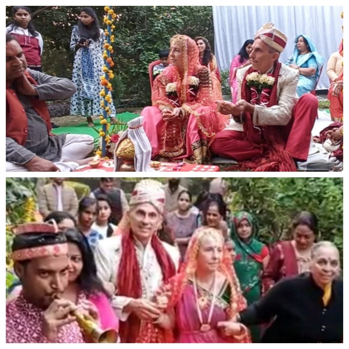 Wedding in Tajmahal : विदेशी दंपत्ति ने ताजमहल में लिए 7 फेरे, 7 जन्मों का साथ मांगा