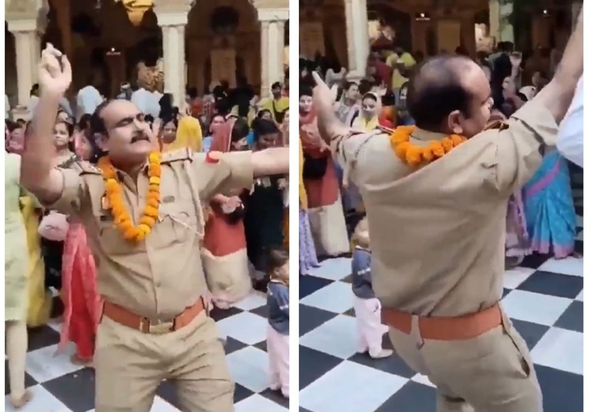 Viral Video : कृष्णभक्ति में लीन हुआ पुलिसकर्मी, सुध-बुध खोकर मंदिर में किया डांस