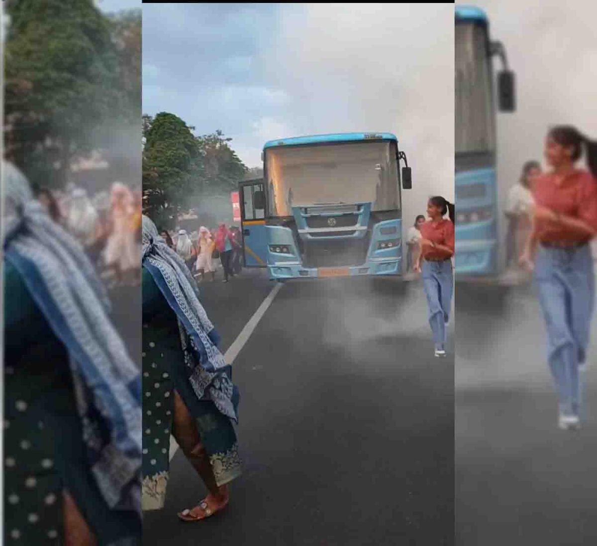Indore News : सिटी बस में अचानक लगी आग, कूदकर भागे यात्री