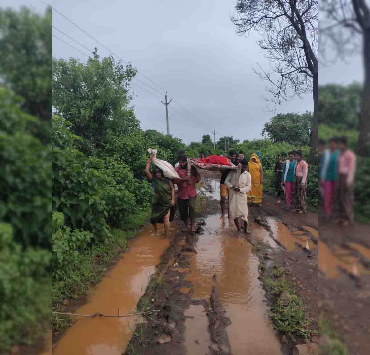 Sehore News : गांव में नहीं पहुंचती एंबुलेंस, गर्भवती को ग्रामीणों ने खटिया पर लाद कर पहुंचाया अस्‍पताल