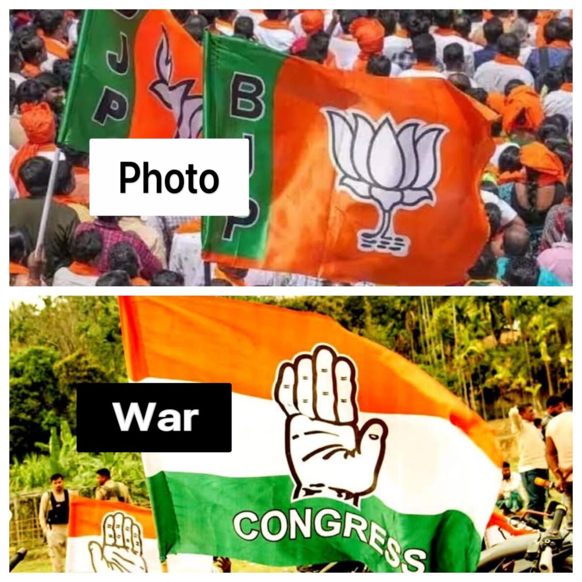 BJP-Congress Photo War : बीजेपी-कांग्रेस में अब फोटो के जरिए आरोप-प्रत्यारोप, राहुल-मोदी की तस्वीरों पर जंग